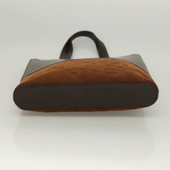 BURBERRY Hand Bag Leather Dark Brown Auth - Picture 9 of 15